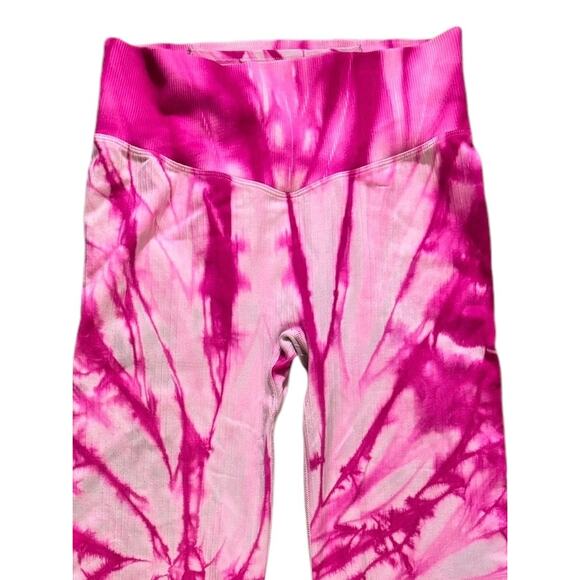 2/$30 Victorias Secret PINK Leggings High Waist 7/8 Tight Pink  M BEEHIVESALE230 - Picture 3 of 6